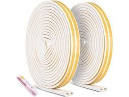 Fita De Vedação Autoadesiva De 20m Para Portas E Janelas, Resistente Às Intempéries E Com Isolamento Acústico, 9mm X 6mm (2 Unidades)