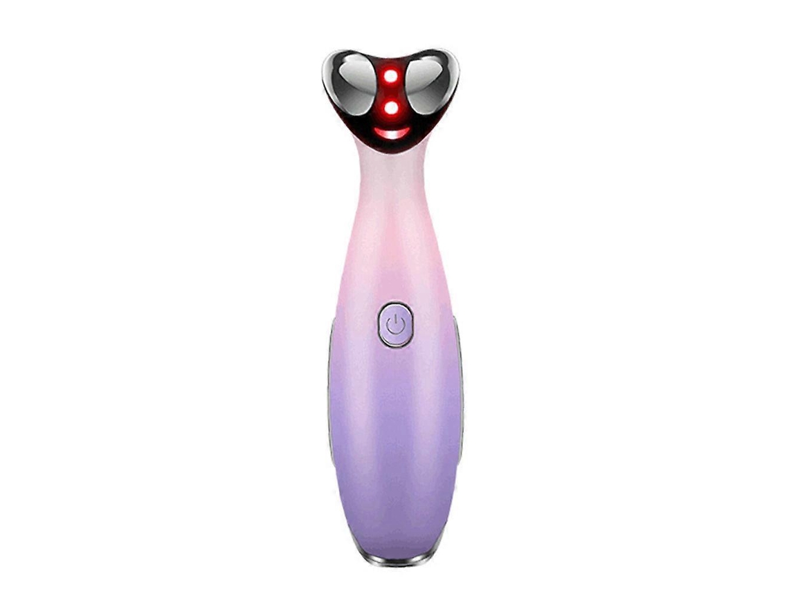 Aparelho De Massagem Facial Elétrico Para Olhos, Com Vibração E Aquecimento, Recarregável Via Usb, Para Olheiras, Bolsas E Inchaço - Rosa E Roxo