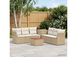 Vidaxl Conjunto De Sofás 8 Unid. Bege E Branco Creme