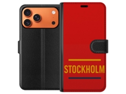 Capa Carteira Compatível Com Apple Iphone 17 Pro Max Estocolmo