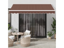 Vidaxl Toldo Retrátil Manual 350x250 Cm Castanho