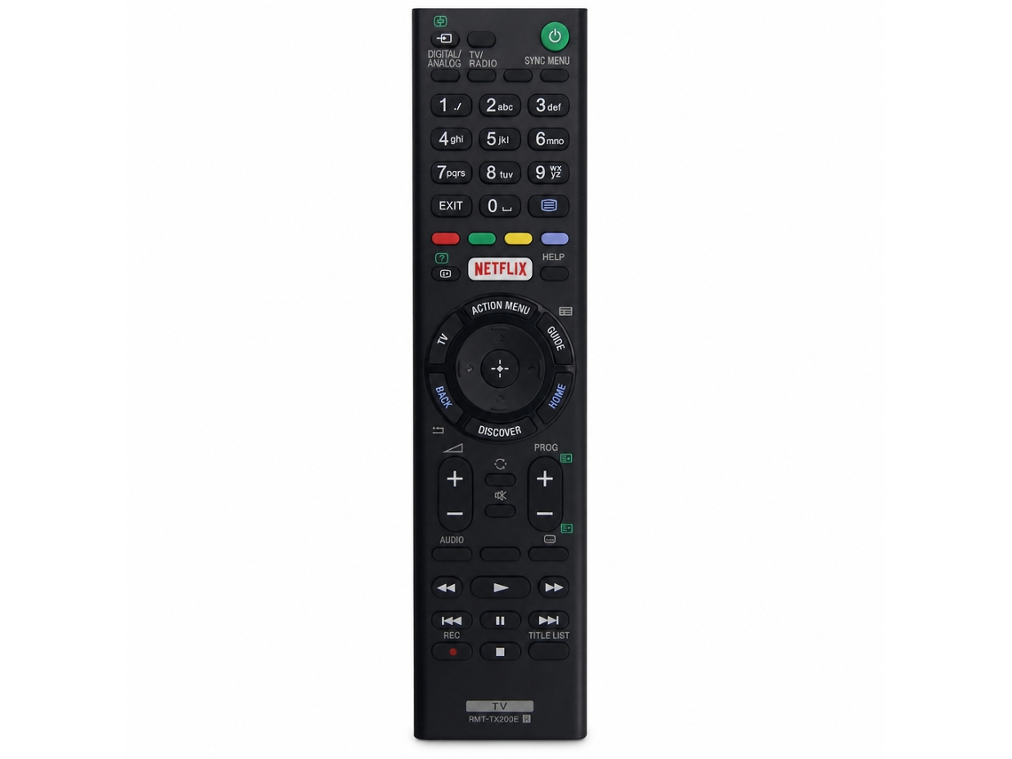 Comando Remoto Para Tv Compatível Com Sony Rmt-tx200e Com Botão Netflix_zhd