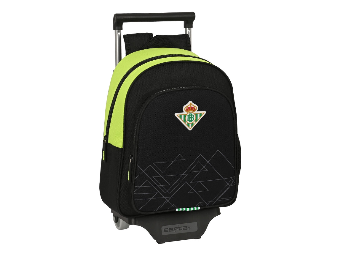 Mochila Escolar com Rodas Real Betis Balompié Preto Lima 28 X 34 X 10 Cm