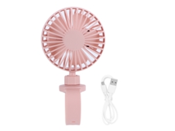 Ventilador Usb Mini Portátil Pulseira Rosa para Viagem