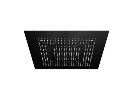 STEINBERG Sensual Rain Rain Panel Iluminação Led Conjunto Completo Teto de Encastrar 3 Jactos Easy-Clean 600X600Mm 3906620 Cor: Preto Mate