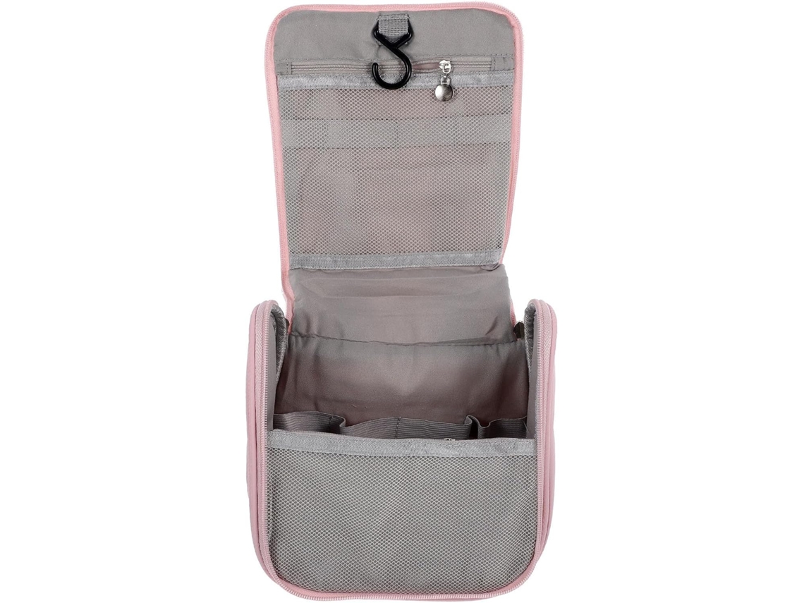 Trousse Rose De Voyage Em Poliéster, Grande Capacidade