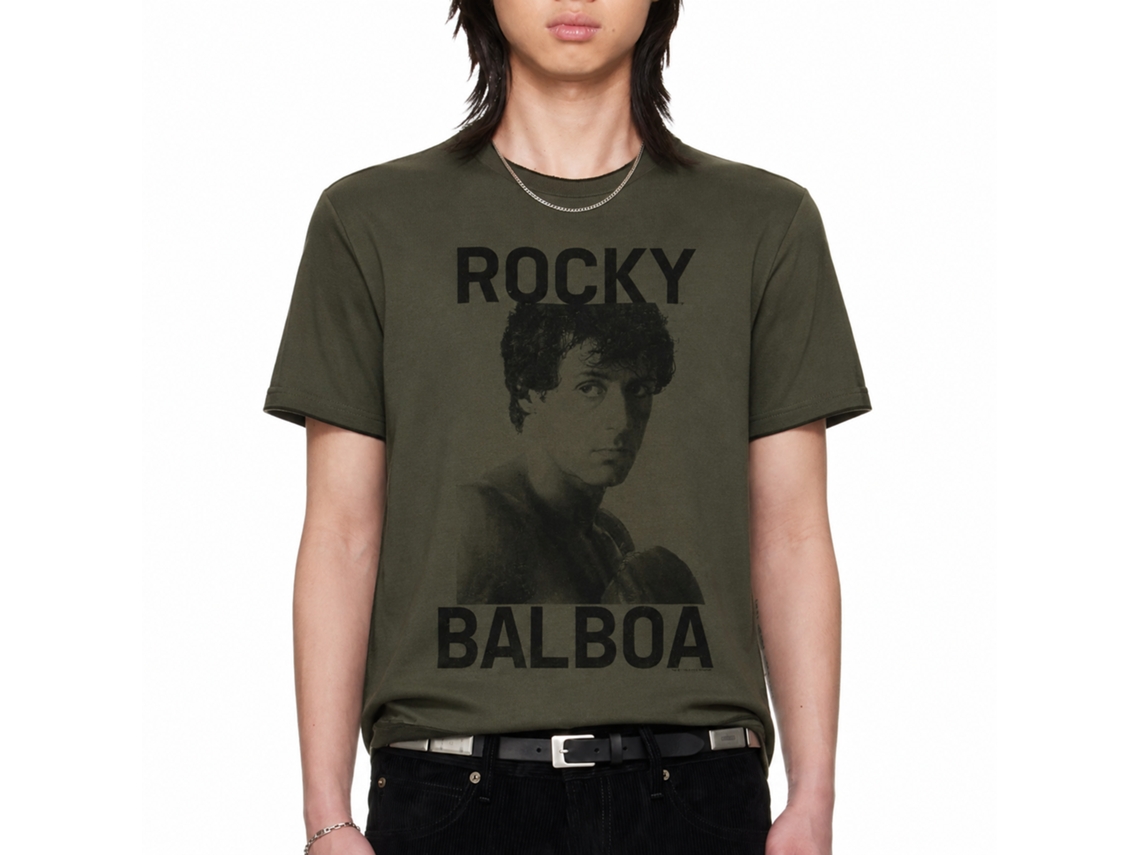 Rockinstone Rocky Movie Balboa Solid Military Green Adult T-shirt Size:xxxl
