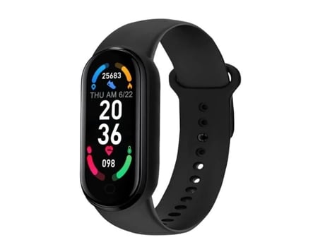 ALLOWITH Relógio Bluetooth M6 Pulseira Inteligente Relógio Bluetooth Monitoramento de Saúde de Frequência Cardíaca e Pressão Arterial