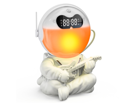 Despertador Astronauta Com Ruído Branco Bluetooth, Música Ambiente E Luz Noturna De 10 W Perobuno