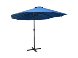 Vidaxl Guarda-sol De Exterior C/ Poste Alumínio 460x270 Cm Azul