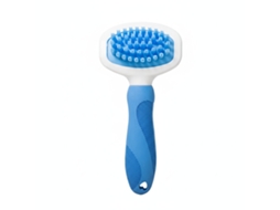 Escova Banho Pet Massagem Remove Pelos Azul