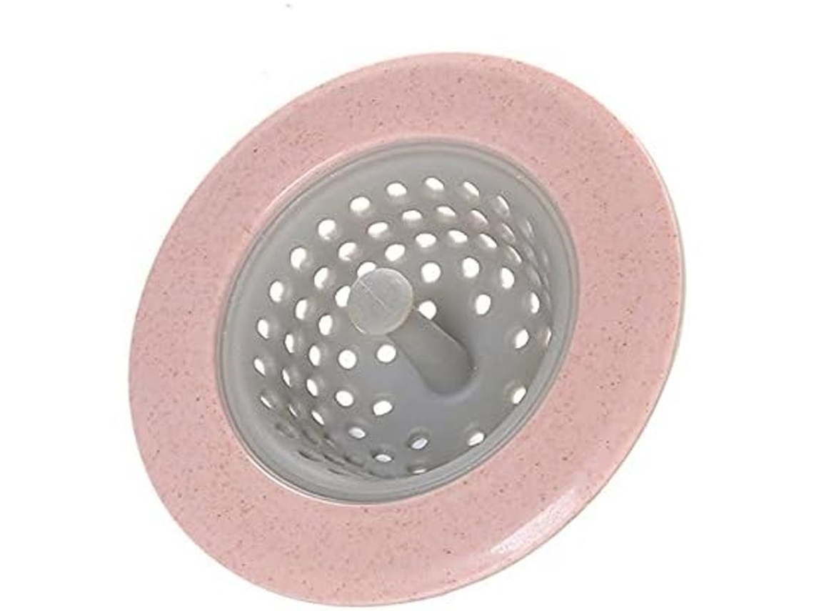 2026-3pcs Filtro De Pia Silicone Portátil 11cm Com Alça Coletor De Resíduos Rosa