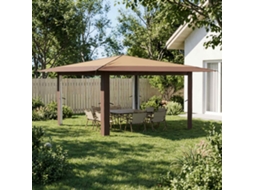 Vidaxl Gazebo Sem Lado 4 X 4 M Bege E Marrom