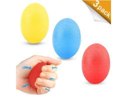 Pelotas De Agarre Em Forma De Ovo 3 Peças Treinador De Mão Resistência Suave Média Dura Antiestresse Lavável Duradouro