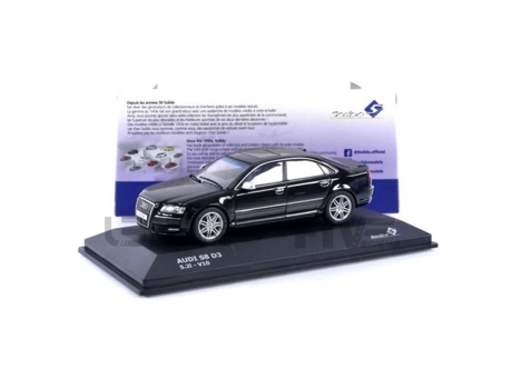 Carro Miniatura Colecionável SOLIDO 1/43 Audi S8 D3 2010 Preto 4313301