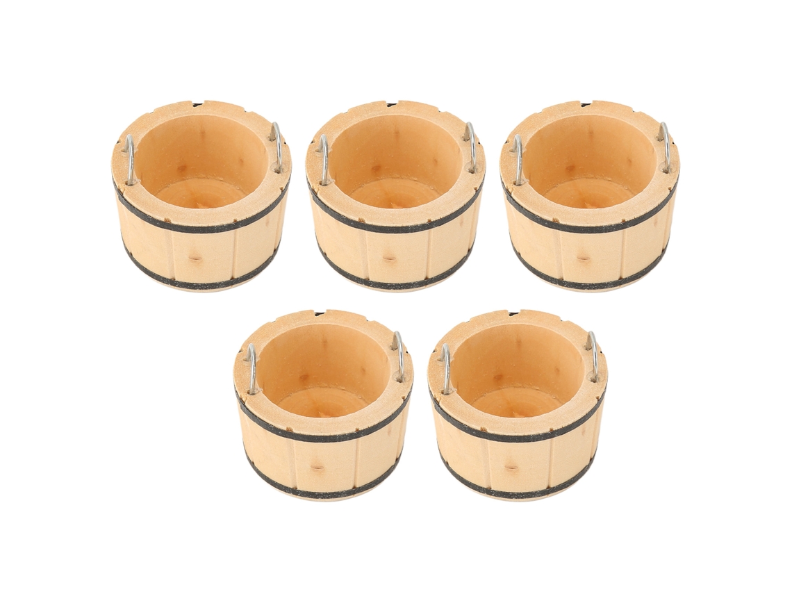 Rebe-5 Peças De Mini Banheiros De Madeira Para Casa De Bonecas Com Detalhes Exquisitos Acessório Portátil Presente Brinquedo