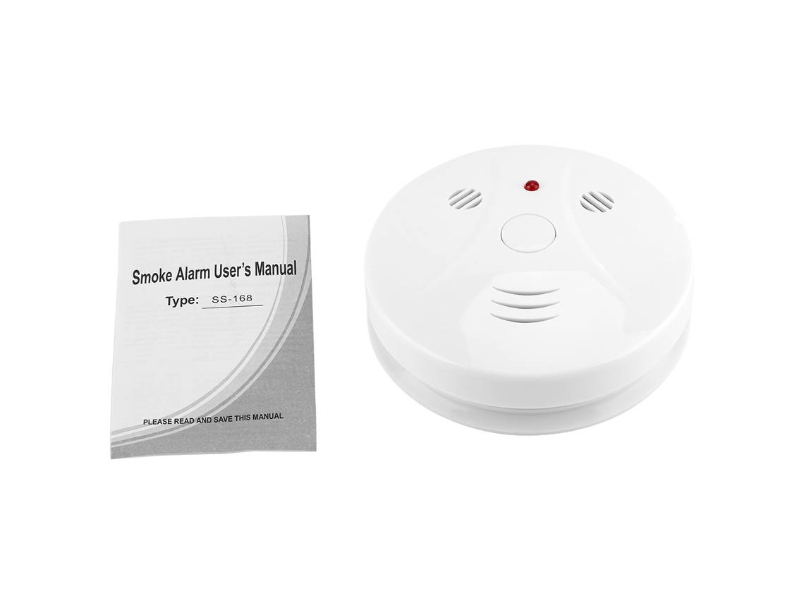 Alarme De Fogo De Detecção De Fumaça 9v Laxiscreed Com Bateria Resistente À Poeira
