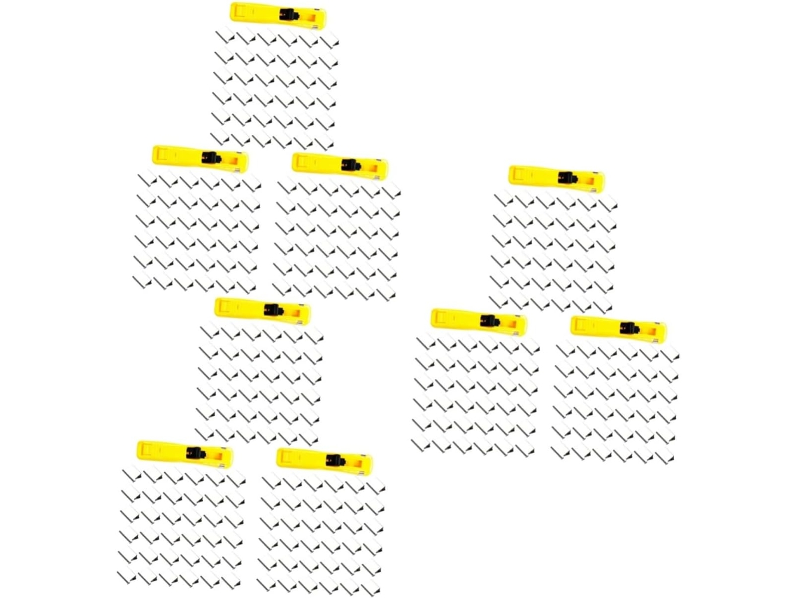 Conjunto Gadpiparty com 3 clipes reposicionáveis: clipe de papel, clipe de mesa, dispensador rápido e clipe de papel.