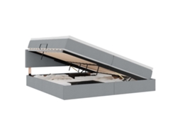 SYFAX™ Cama de Armazenamento Led com Colchão Cinzento claro