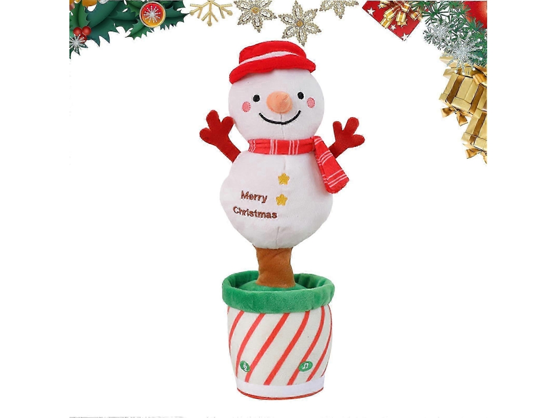Boneco De Peluche De Natal Dançante Com Luzes Intermitentes