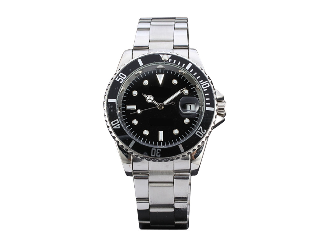 Relógio de negócios masculino automático Winner em aço inoxidável com pulseira de aço inoxidável.