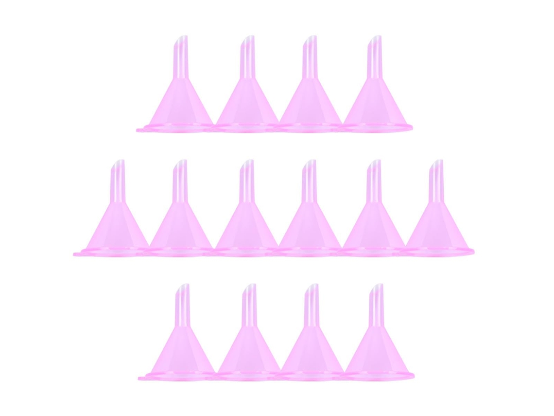 100-mini Funis De Plástico Pp Rosa Para Enchimento Garrafas