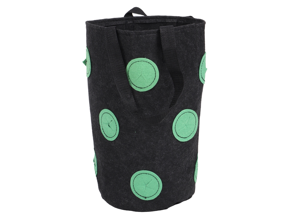 Saco de Plantio de Morango com 12 Buracos em Feltro 20x35cm Reciclável