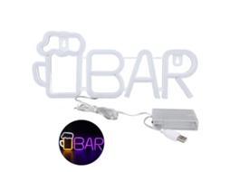 Letreiro de Neón Led Bar com Copo de Cerveja Usb/bateria Seguro para Festa Quarto | S/MARCA