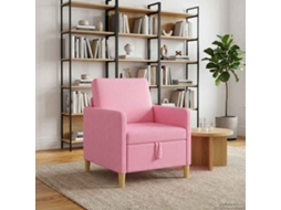Vidaxl Sofa Com Armazenamento Rosa 72 X 78 X 87 Cm Poliéster
