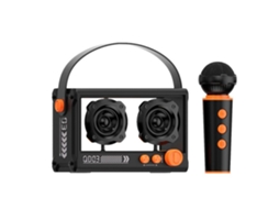 Caixa De Som Bluetooth Sem Fio Lichifit Para Karaokê Doméstico Grande Volume, Com Microfone Preto Oem