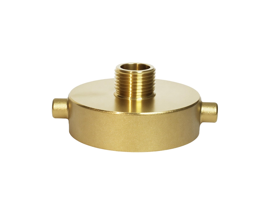 Conexão de Hidrante 2 1/2" NST Fêmea × 3/4" GHT Macho, com Encaixe de Pino, para Mangueiras e Tubos de Jardim | S/MARCA
