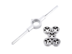 Kit De Ferramentas De Rosqueamento Com Matriz E Chave Para Rosqueamento Manual 6pcs