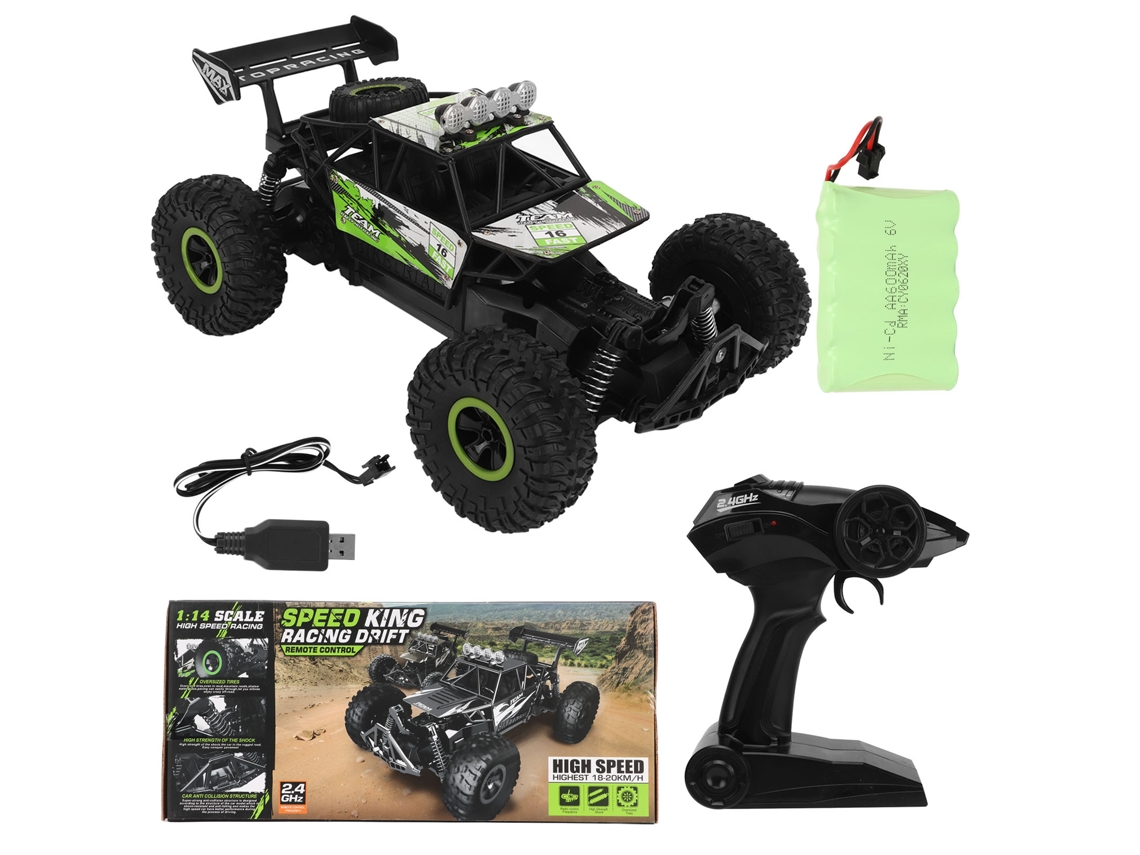 Walshlxq coche de Controle Remoto 1:14 com Tração em Quatro Rodas, Carro Rc de Alta Velocidade, Brinquedo para Crianças