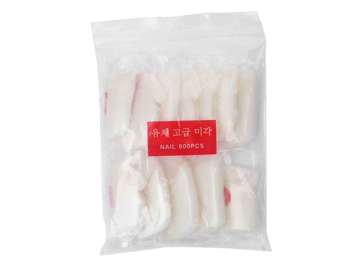 600pcs Unhas Falsas De Artesanato De Ballet De Cobertura Total Em Cor Natural Para Manicure
