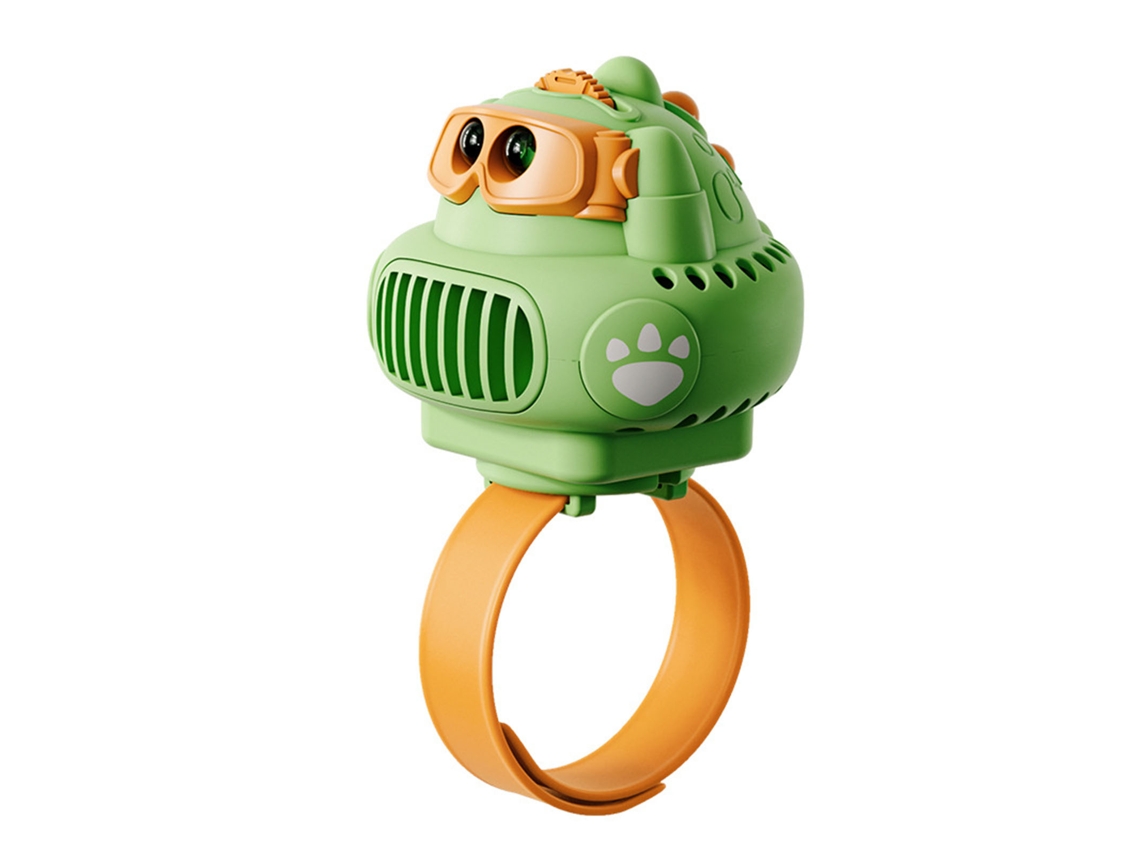 Relógio Projetor Dinossauro Ventilador Usb Crianças Verde