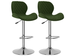 Bancos de Bar 2 Pcs Veludo Verde escuro MAISON EXCLUSIVE