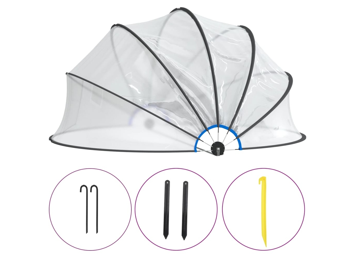 Conjunto 1 Cúpula De Piscina Vidaxl Transparente Pvc