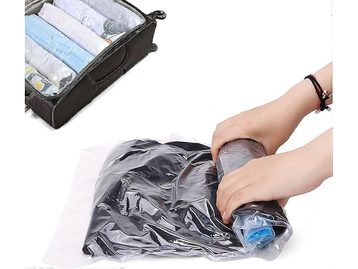 Conjunto De 4 Sacos Compressão Para Viagem, A Vácuo Armazenamento Itens Essenciais E Conomizadores Espaço