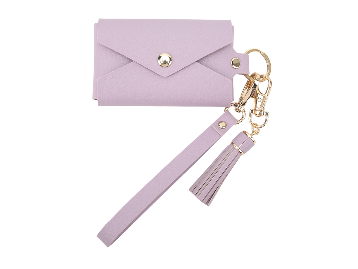 Cards Photo Holder Wallet 3 Inch Photos Storage Snap Button Design Pu Leather Picture Storage Keychains Pocket For Travel Outdoor Gift Purple LAXISCREED