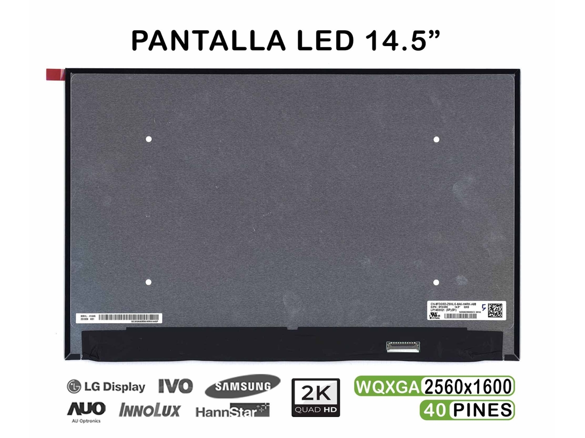 Tela LED para laptop de 14,5" N145gcg GT1 Lp145wq1 Spb1 Qhd compatível com 30 pinos