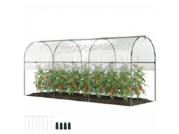 Estufa De Jardim Para Tomates Com 4 Arcos Em Aço, Lona Em Pvc 4 X 1,2 X 1,7 M Verde