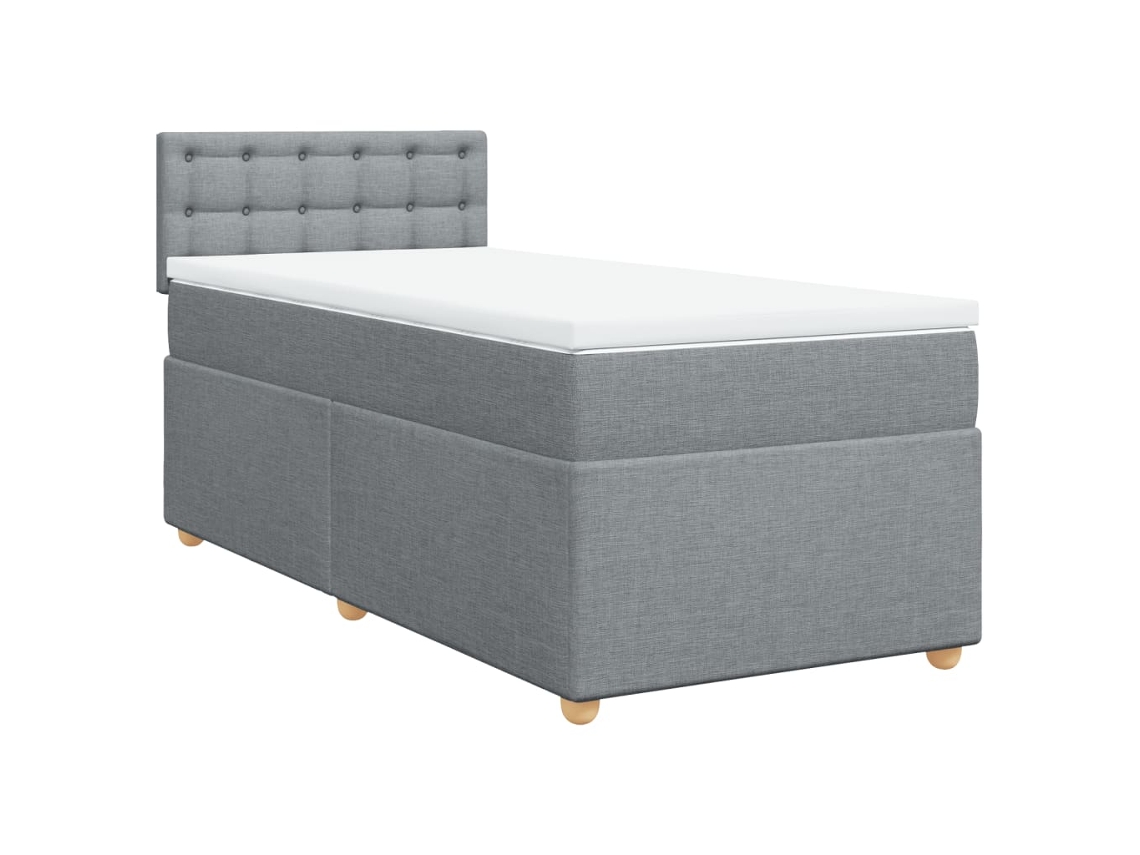 Box Spring Bed, Box Spring Beds Vidaxl Cinzeto Tecido (80 X 200 Cm)