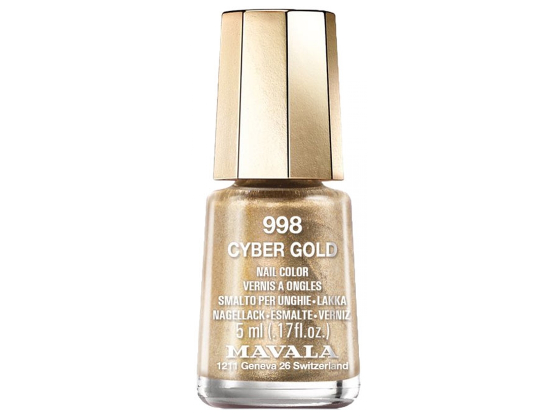 Esmalte Mini Glitter para Unhas 5 Ml Cor: 998 Cyber Gold MAVALA
