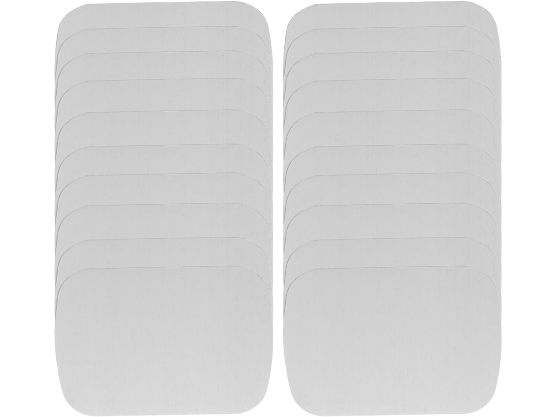 Conjunto De 20 Placas Metálicas Autoadesivas Para Celulares, Com Ímãs Quadrados Para Suportes Veiculares.