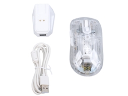Mouse Gamer Sem Fio Transparente Com Rgb