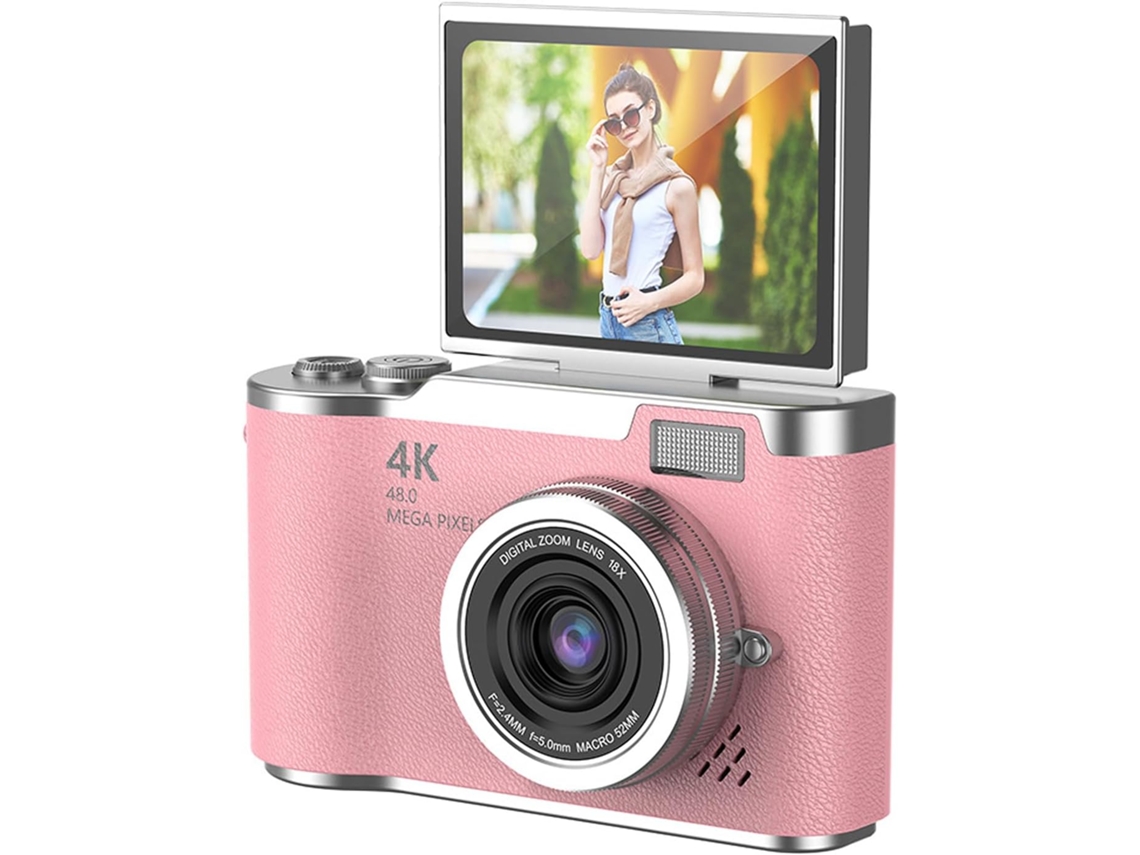 Câmera Digital de 48 Megapixels com Resolução Hd 1080p, Tela Articulada de 2,4 Polegadas e Iluminação Led. Inclui Cartão de 32 Gb AQUAFORGE