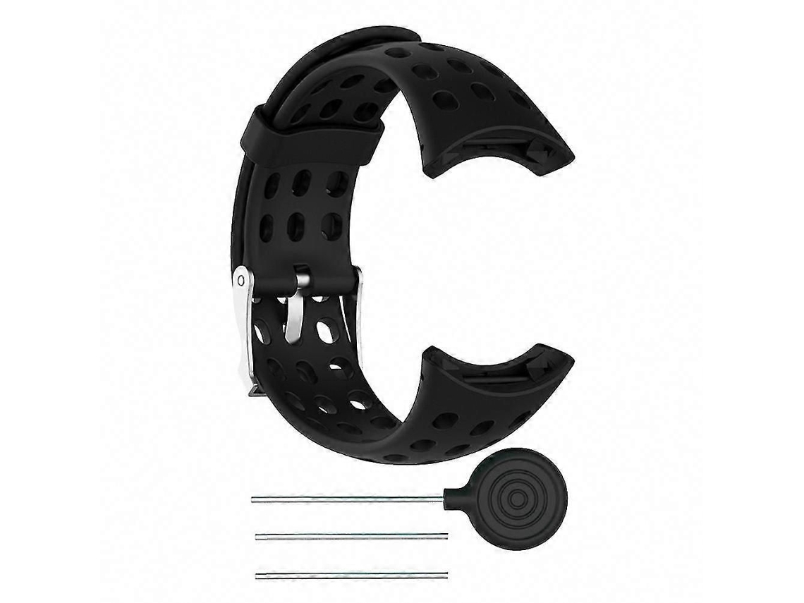 Pulseira De Silicone Preta Compatível Com Os Smartwatches Suunto M1, M2, M4 E M5.