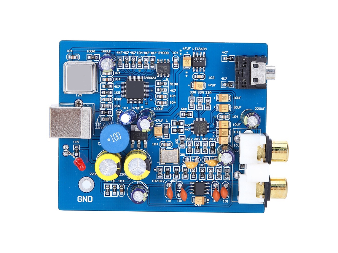 Módulo Amplificador Decodificador Sa9023 Placa Usb Acessório Áudio 24 bit 96k Taxa de Amostragem