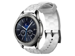 Pulseira De Silicone De Cor Sólida Com Estampa De Futebol Para Samsung Gear S3 Classic 22mm
