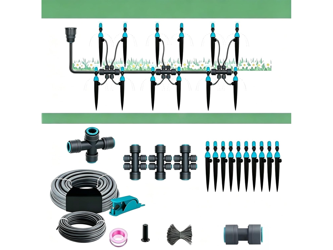 Conectores Mangueira Automático Ajustável 6mm Jardim